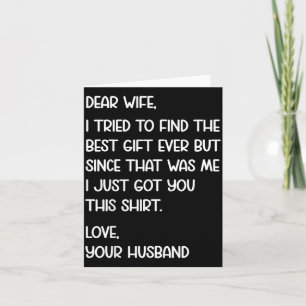 Grappige sarcastische humor grap van lieve vrouw kaart