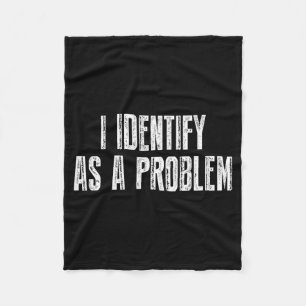 Grappige Sarcastische Humor Quote Identificeer Als Fleece Deken