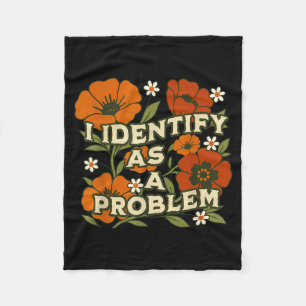 Grappige sarcastische humorcitaat vrouwen identifi fleece deken