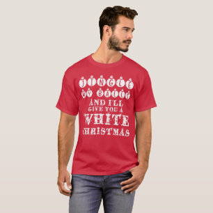 Grappige sarcastische jingle mijn ballen wit kerst t-shirt