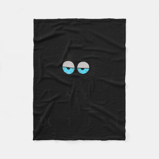 Grappige sarcastische kat meme Ik ben hier Ik ben  Fleece Deken (Voorkant)