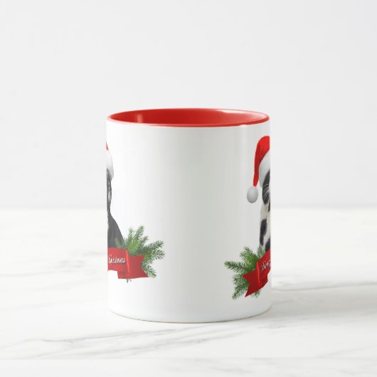 Grappige Sarcastische Kat Santas Pet Kerst Mok (Midden)