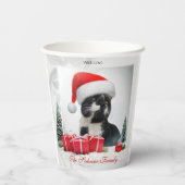 Grappige Sarcastische Kat Santas Pet Kerst Papier Papieren Bekers (Achterkant)