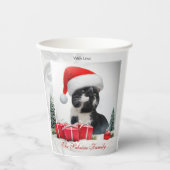 Grappige Sarcastische Kat Santas Pet Kerst Papier Papieren Bekers (Voorkant)