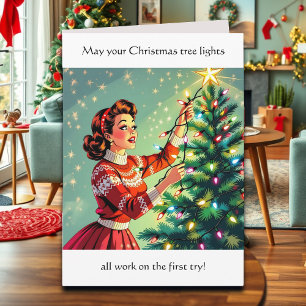 Grappige Sarcastische Retro Kerst Humor Kaart