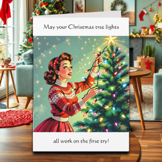Grappige Sarcastische Retro Kerst Humor Kaart
