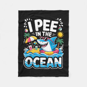 Grappige sarcastische strand kawaii haai kinderen fleece deken