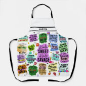 Grappige sarcastische typografie  naam schort (Voorkant)