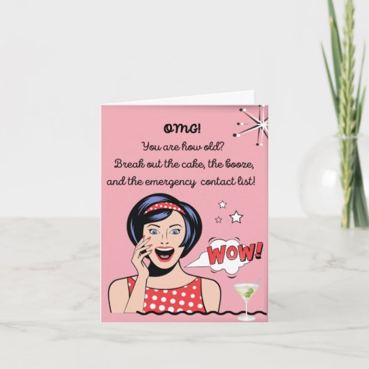 Grappige sarcastische verjaardagskaart kaart (Voorkant)