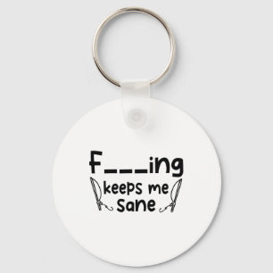 Grappige Sarcastische Vissen Houdt Me Sane 1 Sleutelhanger