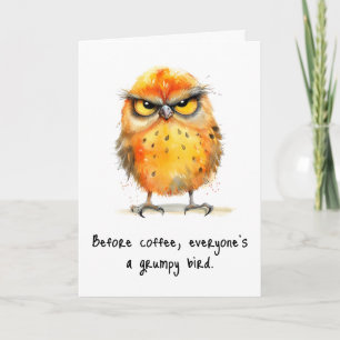 Grappige Sarcastische Vogel Kaart voor Iedere Gele