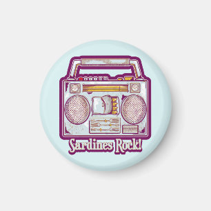 Grappige sardines tin stereo magneet