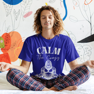 Grappige Sasquatch Mediteren Kalmeer de Gekke Mann T-shirt