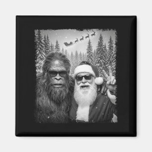 Grappige Sasquatch Meme Leuke Selfie Met Sinterkla Magneet