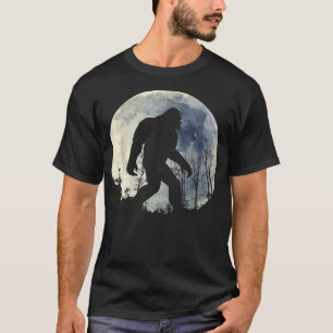 grappige sasquatch volle maan t-shirt