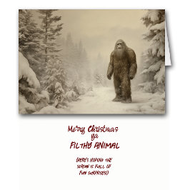 Grappige Sasquatch Vuile Dier Kerstmis