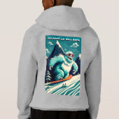 Grappige Sasquatch was hier Snowboarden Winter (Achterkant)