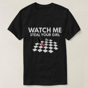 Grappige Schaak Paard Zet Je Koningin Stelen Desig T-shirt