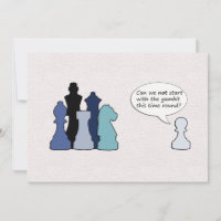 Grappige schaakstukken Briefkaart