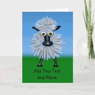 Grappige Schaap - kan gepersonaliseerd worden Kaar Kaart