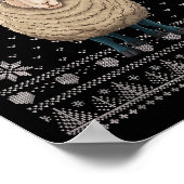 Grappige Schaap Lelijke Kersttrui Kerstman Pus Poster (Hoek)