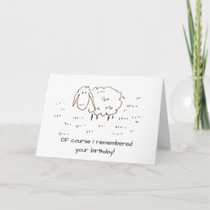 Grappige Schaap Ooi Cartoon Verjaardagskaart Kaart