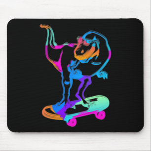 Grappige Schaatsende Dino Skateboard Skateboarden  Muismat