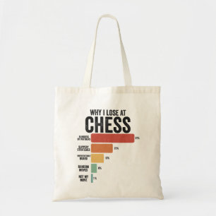 Grappige Schach Sport Waarom Ik Verlies Bij Schach Tote Bag