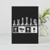Grappige schaker Geek Periodic System Chemistry Kaart (Staand voorkant)