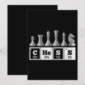 Grappige schaker Geek Periodic System Chemistry Kaart (Voorkant / Achterkant)