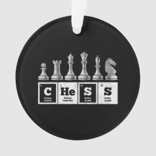 Grappige schaker Geek Periodic System Chemistry Ornament