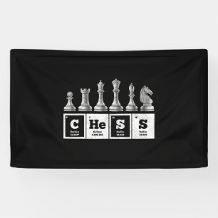 Grappige schaker Geek Periodic System Chemistry Spandoek
