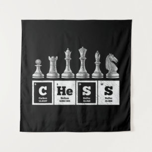 Grappige schaker Geek Periodic System Chemistry Wandkleed