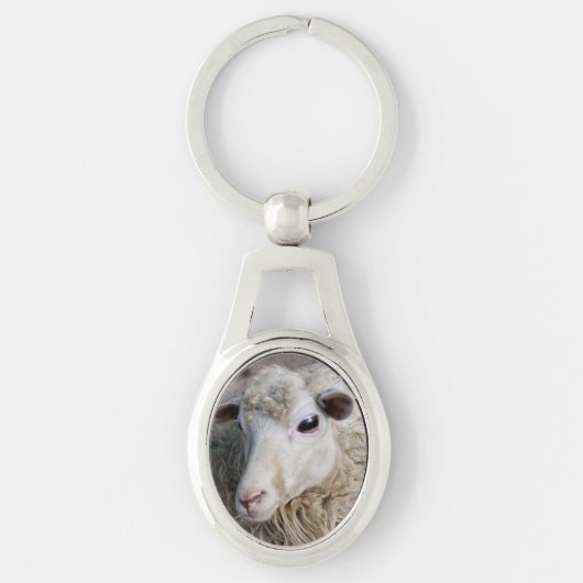 Grappige schapen sleutelhanger (Voorkant)