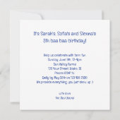 Grappige schapen verjaardag uitnodiging, feestbees kaart (Achterkant)