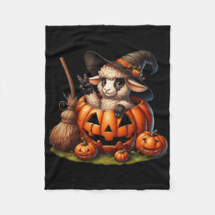 Grappige schapenheks pompoen Halloween Mannen vrou Fleece Deken