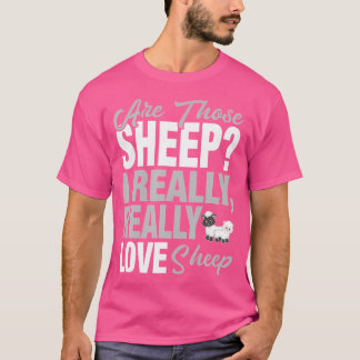 Grappige schapenliefhebber Ik hou echt van schapen T-shirt