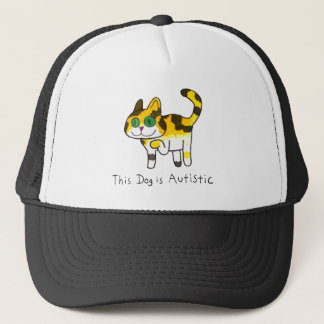 Grappige Schattige Autistische Hond Comic Trucker Pet