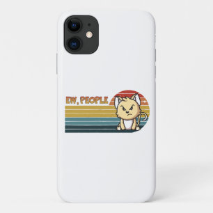 Grappige Schattige Boze Kat Mensen iPhone 11 Hoesje