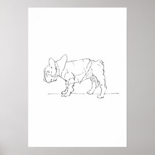 Grappige Schattige Franse Bulldog, Hond Humor Poster