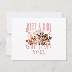 Grappige Schattige Hond Puppy Liefhebber - Gewoon RSVP Kaartje