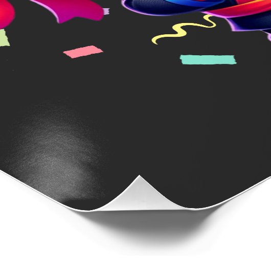 Grappige schattige kaasburger perfect poster (Hoek)