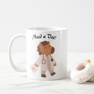 Grappige Schattige Kawaii Dierenarts Humor Dierenv Koffiemok