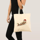 Grappige schattige kerst otter tote bag (Voorkant (product))