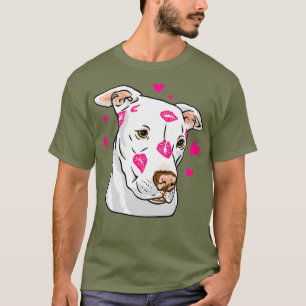 Grappige schattige pitbull reddingshond t-shirt