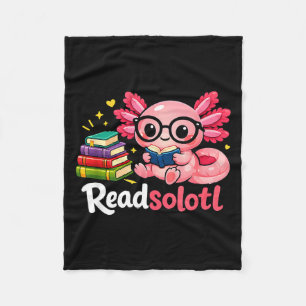Grappige schattige readsolotl boek liefhebbers bib fleece deken