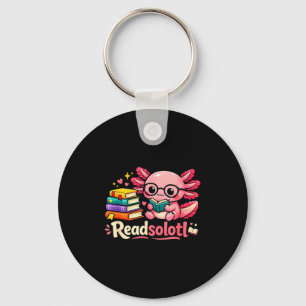 Grappige schattige readsolotl boeken axolotl liefh sleutelhanger