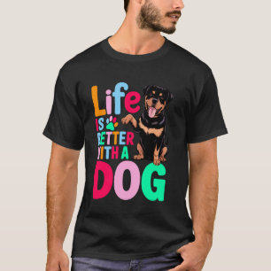 grappige schattige vrouwen rottie rottweiler eigen t-shirt