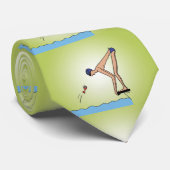 Grappige schattige zwemmer kampioen race zwembad s stropdas (Opgerold)