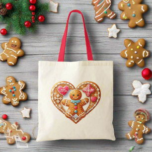 Grappige Schattigee Cookies Gingerbread Man Roze Tote Bag